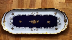 Reichenbach Echt Kobalt - Long Cobalt Sandwich/Cake Tray. Reichenbach Porzellan, Thuringia, Germany