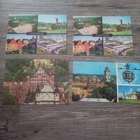 4 db Vilnius, Litvánia színes képeslap az 1980-as évekből, nem írott