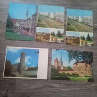 5 db Tallinn, Észtország színes képeslap az 1970-1980-as évekből, nem írott
