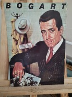 Humphrey Bogart retró poszter  27x38 cm gyűrődés, kopás