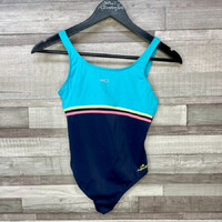 Decathlon Nabaiji kék kislány fürdőruha 9-10 év