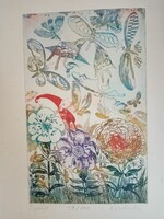 Kondor Lajos Color Etching: Butterflies