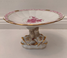 RARE! Herendi Porcelain Apponyi Pattern Pink Fish Serving Plate - Flawless