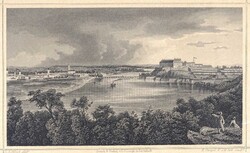 2A634 Ludwig Rohbock : "Újvidék s Pétervárad" - antik acélmetszet