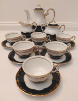 MAKULÁTLAN ÁLLAPOTÚ! Zsolnay porcelán Pompadour III  mokkáskészlet