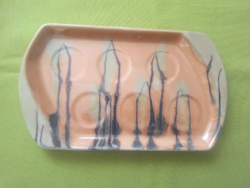Retro, serving, glazed granite tray