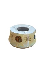 Decorative Blue Glass Fitted Metal Sugar Containers - 4 pcs