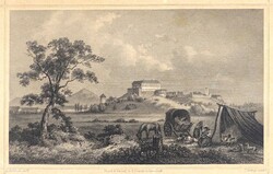 2A633 Ludwig Rohbock : "Siklós vára" - antik acélmetszet