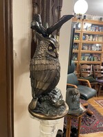 Bölcs Bagoly 59 cm- es cold coste bronze anyagú szobor