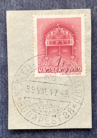 Nemzeti és Szabad Kikötő 1939. - első napi bélyegzés