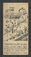 1920.- 1 db számolócédula - Tányértalpú Koma -  Mühlbeck Károly