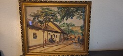 Akvarell falusi részlet