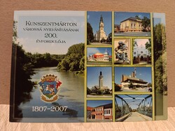 Kunszentmárton várossá nyilvánításának 200. évfordulója levelezőlap –Első napi FDC alkalmi bélyegzés