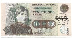 10 font pound pounds 2006 Skócia Clydesdale Bank D. Thorburn Emlékbankjegy