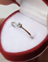 14K Fehérarany Gyémánt Gyűrű