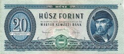 20 forint 1957 1. Alacsony sorszám "000178"