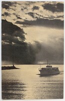 Képeslap, Balaton 1965, hajó (P3)