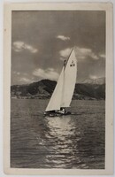 Képeslap, Balaton 1957, vitorlás  (P3)