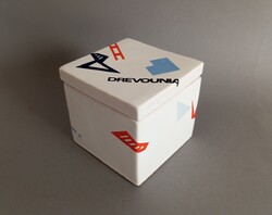 Drevounia Czechoslovakia fedeles kerámia doboz - cseh modernizmus 1970s