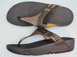 FITFLOP azték mintás bőr papucs, 37 -es