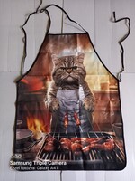 74x56 cm grillezős cicás mintájú textil kötény