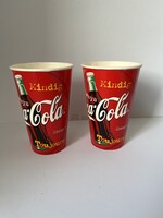 2 db papír Coca Cola pohár 1996.