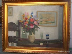 Bolgár József: Virágcsendélet 1953