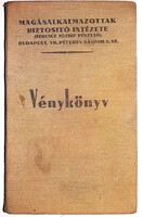 1940'S Antik a Magánalkalmazottak Biztosító Intézete (MABI) által kiadott ORVOSI Vénykönyv