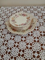 Zsolnay porcelán  süteményes készlet 7 db-os ,pillangós