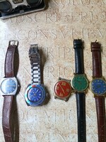 Vintage karóra csomag – 5 db – Meister Anker, Anker Pepsi búvár, Ruhla, Lucerne – szerviz szükséges