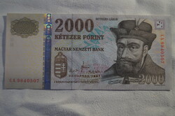 2007-es 2000 forintos bankjegy, aUNC, CA sorozat