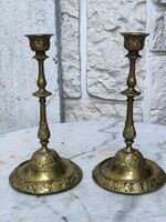 Bronz réz Gyertyatartó pàrban Napóleon Empire stílusú jegyekkel mester jeles.