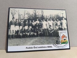 Puskás Öcsi emlékére 2006 alkalmi lap - Dorog 1949 (Bélyegmúzeum 2009, 6 Ft / 40 f bélyeg)