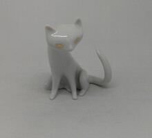 Hollóházi porcelán Art deco cica "RITKA"!