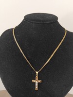 Arany 14k  nyaklánc + kerszt  5.6 gr