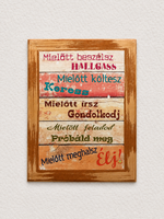 Új, kiváló állapotú Vintage / Shabby Chic motivációs falikép (ajándéknak is!)
