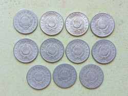 Magyarország 11 db Különböző Érme 1 Forint 1967-1989
