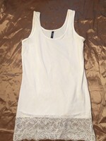 COLOSSEUM - LACE TOP - COTTON STRETCH - bust - 72 cm - length - 68 cm - PERFECT