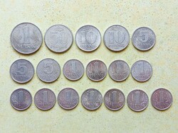 Németország NDK 18 db Különböző Érme 1 5 10 50 Pfennig 1 Márka 1958-1989