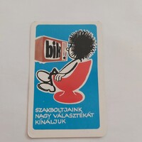 Borsodi Iparcikk Kiskereskedelmi Vállalat 1976. évi kártyanaptár