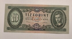 1969-es 10 forintos bankjegy – hajtatlan állapot.