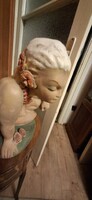 . Dr . Rank Rezső által készített, a 20. század első feléből származó art deco kerámia női szobor