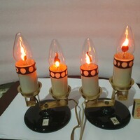 Retro szovjet glimm asztali gyertyalámpák parázs izzó gyertyaláng lángefektes csak együtt