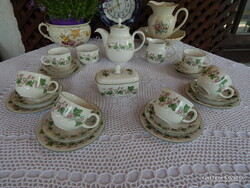 Angol csontporcelán Royal Doulton borostyán mintás mosogatógépbe tehető teás készlet