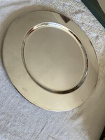 Porciani Silver on Copper Sheffield Method ezüstözött réz tálca 30 cm átmérőjű
