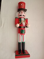 Fa diótörő figura karácsonyi dekoráció 35cm dobos