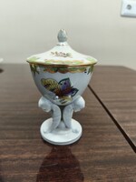 Ritka Herendi Viktória mintás porcelán kehely