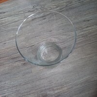 Ikea íves üveg váza, 19 cm magas, 12 cm széles