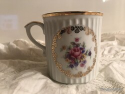 PORCELÁN - BÖGRE - CSEHSZLOVÁK  - KÉT OLDALÁN MINTÁS - 2,5 dl - NEM KOPOTT