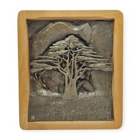Szentirmai Zoltán: Hommage á Csontváry, 1980 bronz relief - 53806
